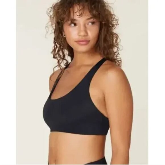 Andie Other - Andie Swim The Caledonia Top Women's Large Black Cross Back New with Tags